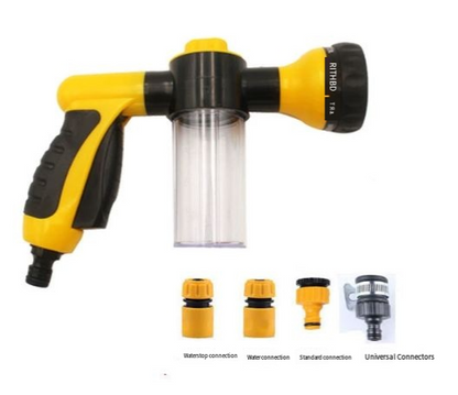 Pet Dog Wash Outdoor, High-Pressure Pet Shower Sprayer Dog Shower Brush And Pet Grooming, Car Washing, Pet Bathing